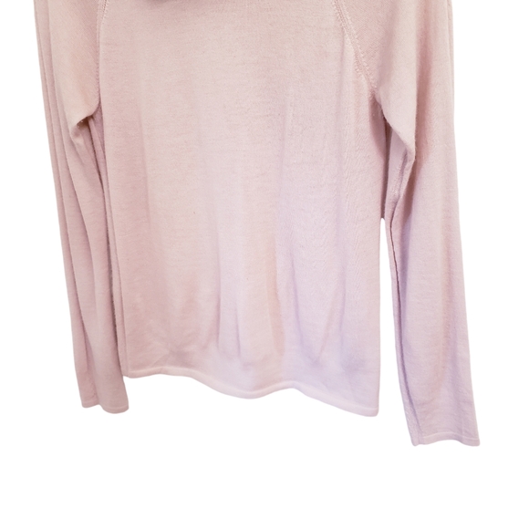 LiLiu 100% Cashmere Soft Baby Pink Turtleneck Sweater, Size S - Picture 3 of 9